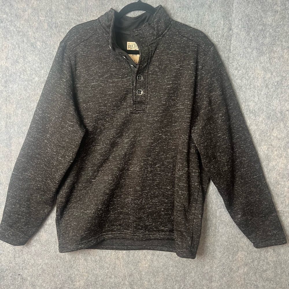 RedHead Men Size Large Bighorn long-sleeve sweater 5-button knit‎ construction.